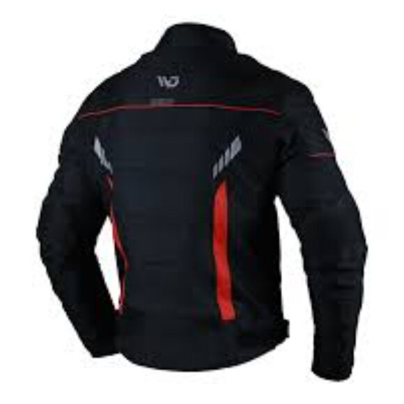 WD Vegas 2.0 Men’s Moto Jacket – Black & Red – XL - Picture 2 of 2